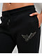 True Religion Retro Crystal Logo Black High Rise Jogger Sweatpants - Thumbnail image 3 of 5