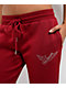 True Religion Retro Crystal Logo Ruby Red Jogger Sweatpants - Thumbnail image 4 of 5