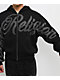 True Religion Rhinestone Script Black Boxy Zip Hoodie  - Thumbnail image 7 of 11