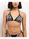 True Religion Rhinestone Wings Black Triangle Bikini Top - Thumbnail image 1 of 3