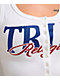 True Religion Ribbed White Button Up Crop Tank Top - Thumbnail image 3 of 3