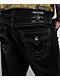 True Religion Ricky Big T Body Rinse Black Relaxed Straight Jeans - Thumbnail image 3 of 5