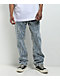 True Religion Ricky Distress Blue Wash Straight Leg Jeans - Thumbnail image 1 of 5