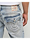 True Religion Ricky Flap Chain Light Blue Wash Straight Leg Jeans - Thumbnail image 3 of 5