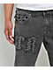 True Religion Ricky Flap Driftwood Dark Grey Wash Straight Leg Jeans - Thumbnail image 3 of 6