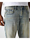 True Religion Ricky Frayed Flap Rocky Point Blue Wash Denim Shorts - Thumbnail image 3 of 5