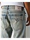 True Religion Ricky Frayed Flap Rocky Point Blue Wash Denim Shorts - Thumbnail image 4 of 5