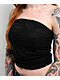 True Religion Ruched Black Lace Tube Top - Thumbnail image 3 of 4