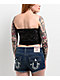 True Religion Ruched Black Lace Tube Top - Thumbnail image 2 of 4