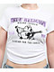 True Religion Ruched Metallic Logo White Crop T-Shirt - Thumbnail image 2 of 4