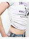 True Religion Ruched Metallic Logo White Crop T-Shirt - Thumbnail image 3 of 4