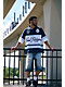True Religion Rugby Navy, White & Sapphire Relaxed Polo Shirt - Thumbnail image 6 of 8