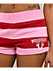 True Religion Rugby Sporty Pink Stripe Sweat Shorts - Thumbnail image 6 of 7