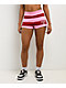 True Religion Rugby Sporty Pink Stripe Sweat Shorts - Thumbnail image 2 of 7