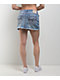 True Religion Sadie Super T Aqua Marine Wash Mini Skirt - Thumbnail image 2 of 5