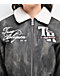 True Religion Sherpa Collared Washed Brown Crop Aviator Jacket - Thumbnail image 3 of 12