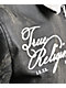 True Religion Sherpa Collared Washed Brown Crop Aviator Jacket - Thumbnail image 7 of 12