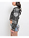 True Religion Sherpa Collared Washed Brown Crop Aviator Jacket - Thumbnail image 9 of 12