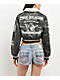 True Religion Sherpa Collared Washed Brown Crop Aviator Jacket - Thumbnail image 1 of 12