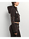 True Religion Shrunken Big T Brown Crop Zip Hoodie - Thumbnail image 3 of 6