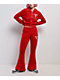 True Religion Shrunken Crystal Wing Barbados Cherry Red Crop Zip Hoodie - Thumbnail image 5 of 5