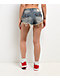 True Religion Spicy High Rise Foldover Flap Sunset Fade Wash Shorts - Thumbnail image 2 of 4