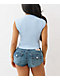 True Religion Sporty Black Ribbed Raglan T-Shirt - Thumbnail image 2 of 3