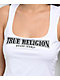 True Religion Square Neck White Crop Tank Top - Thumbnail image 3 of 3