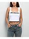 True Religion Square Neck White Crop Tank Top - Thumbnail image 1 of 3