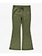 True Religion Studded Burnt Olive Flare Sweatpants - Thumbnail image 2 of 2
