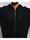 True Religion Studded Logo Black Wash Zip Hoodie - Thumbnail image 3 of 5