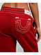 True Religion Super T Fleece Ruby Red Sweatpants - Thumbnail image 6 of 9