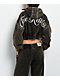 True Religion Super T Rust Brown Wash Crop Zip Hoodie - Thumbnail image 2 of 8