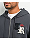 True Religion Tossed Logo Phantom Grey Zip Hoodie - Thumbnail image 3 of 8