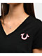 True Religion Tropical Denim Horseshoe Black V-Neck T-Shirt - Thumbnail image 3 of 3