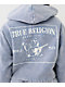 True Religion V Notch Blue Fog Wash Crop Hoodie - Thumbnail image 4 of 4