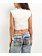 True Religion V Notch Natural Crop T-Shirt - Thumbnail image 2 of 3