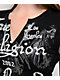 True Religion V-Notch Ribbed Black Crop T-Shirt - Thumbnail image 3 of 3