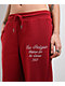 True Religion Varsity Red Dahlia Straight Leg Sweatpants - Thumbnail image 4 of 5