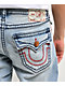 True Religion Vinny Super T Flap Arctic Whisper Light Blue Wash Ultra Baggy Jeans - Thumbnail image 3 of 5