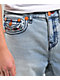 True Religion Vinny Super T Flap Arctic Whisper Light Blue Wash Ultra Baggy Jeans - Thumbnail image 4 of 5