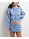True Religion Vintage Blue Wash Crop Zip Hoodie - Thumbnail image 4 of 7