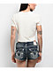 True Religion Vintage Cherry Logo Winter White Crop T-Shirt - Thumbnail image 2 of 3