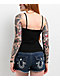 True Religion Vintage Flocked Logo Black Cami Tank Top - Thumbnail image 2 of 3