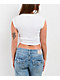 True Religion Vintage Logo Notch White Crop T-Shirt - Thumbnail image 2 of 3