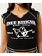 True Religion World Tour Notch Black Ribbed Crop T-Shirt - Thumbnail image 3 of 3