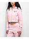 True Religion x Playboy Crystal Pink Crop Zip Hoodie - Thumbnail image 2 of 7