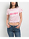 True Religion x Playboy Logo Pink Crop T-Shirt - Thumbnail image 1 of 4