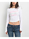 True Religion x Playboy Logo White Long Sleeve Crop T-Shirt - Thumbnail image 1 of 4