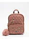 Under1Sky Quilted Heart Charm Pink Mini Backpack - Thumbnail image 1 of 5